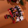 Halloween Beaded Bracelets Set For Women Pumpkin Spider Ghost Skeleton Multi-layer Stacked Bracelet All Saints' Day Jewelry Gift