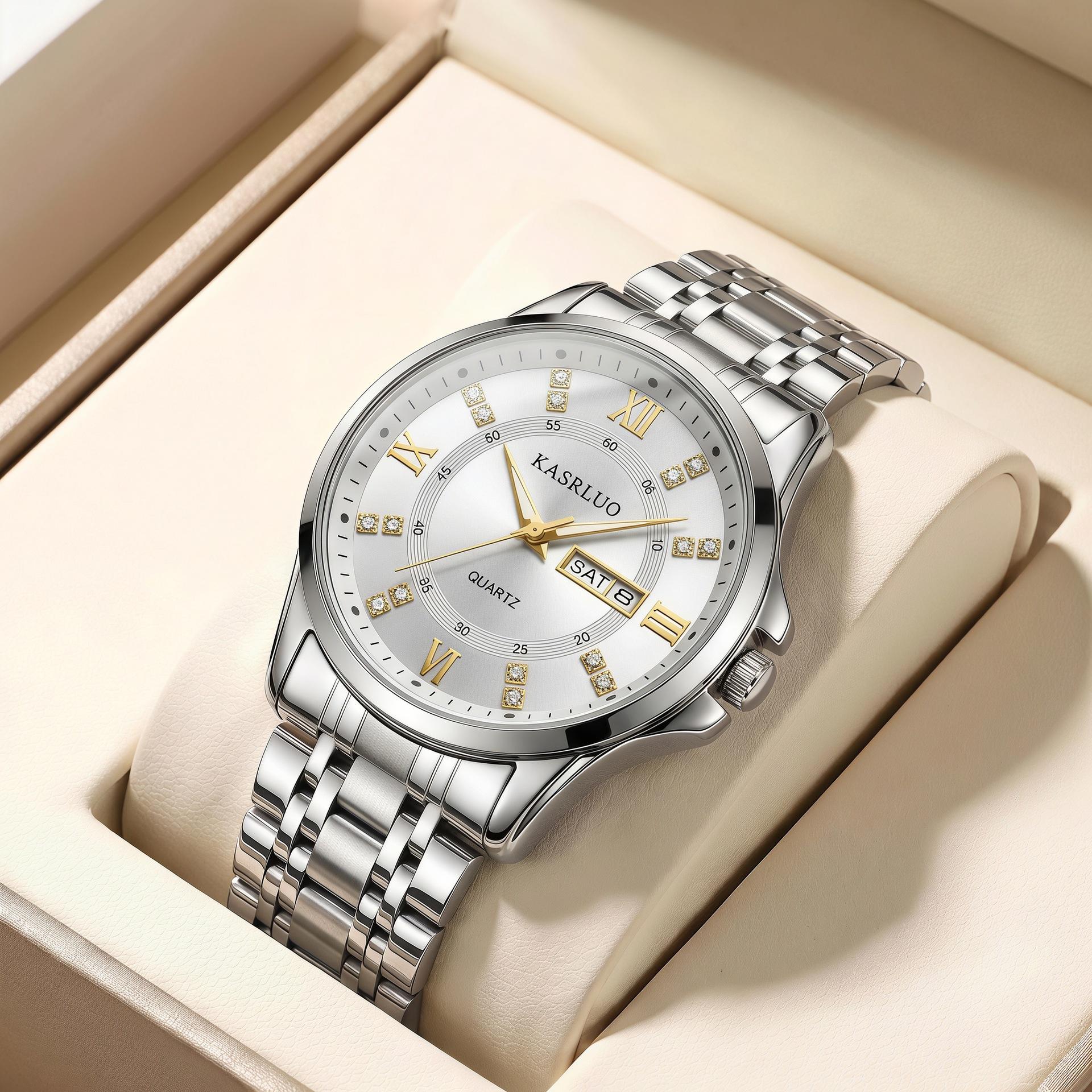 Men S Watch Double Calendar Quartz Watch Waterproof Luminous Fashion High Value Men S Watch