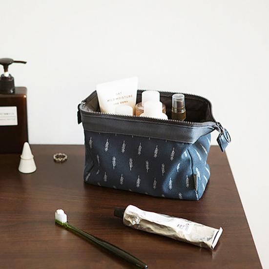 Portable Flower/Flamingo/Leaf Pattern Travel Cosmetics Wash Bag Stationery Pouch