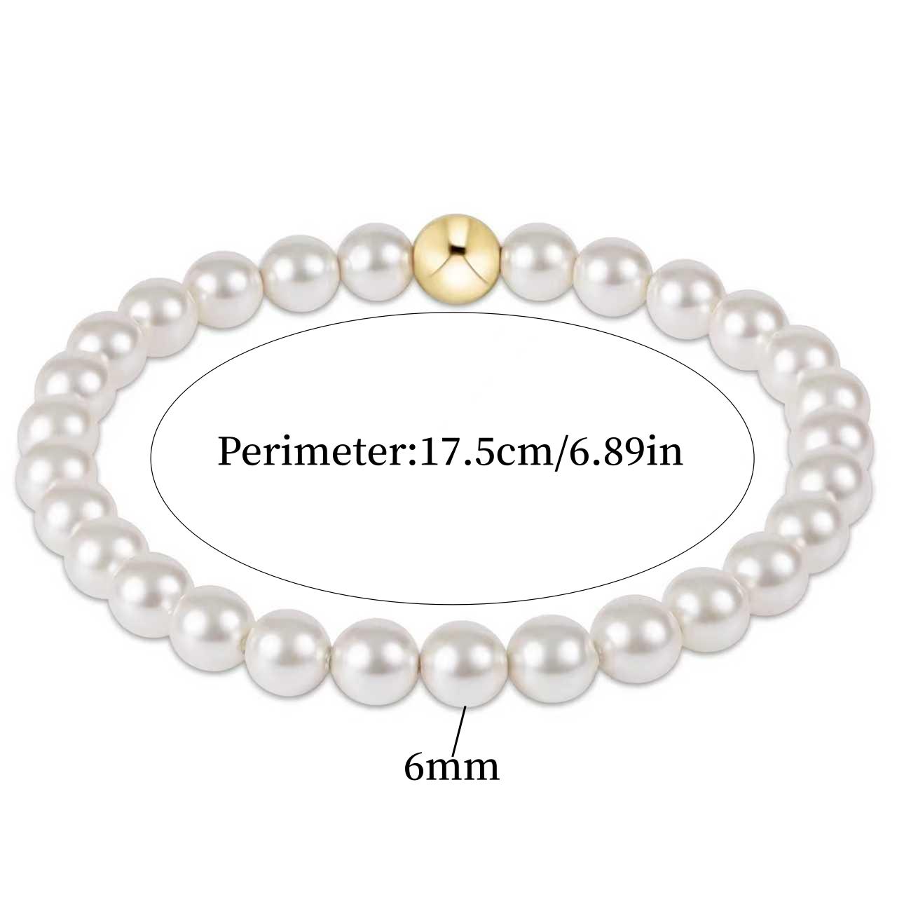 

Vlen White Pearl Bead Bracelets for Women Elastic Stackable Boho Chic Simple Elegant Jewelry Gift for Women Girls Her