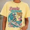 Comfort Colors Funny Skeleton Surfer Shirt, Sandy Bones Beach Club Tee, Surf Skeleton T-Shirt, Vintage Beach Tee, Funny Beach Vacation Shirt