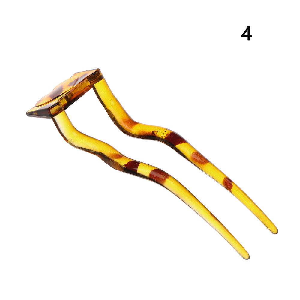 Retro Style U Shaped Hairpin Curved Hair Stick Shell Hair Pin Metal Hair Pin Fork Sticks Pins Women Girls Gift Hair Styling Tool