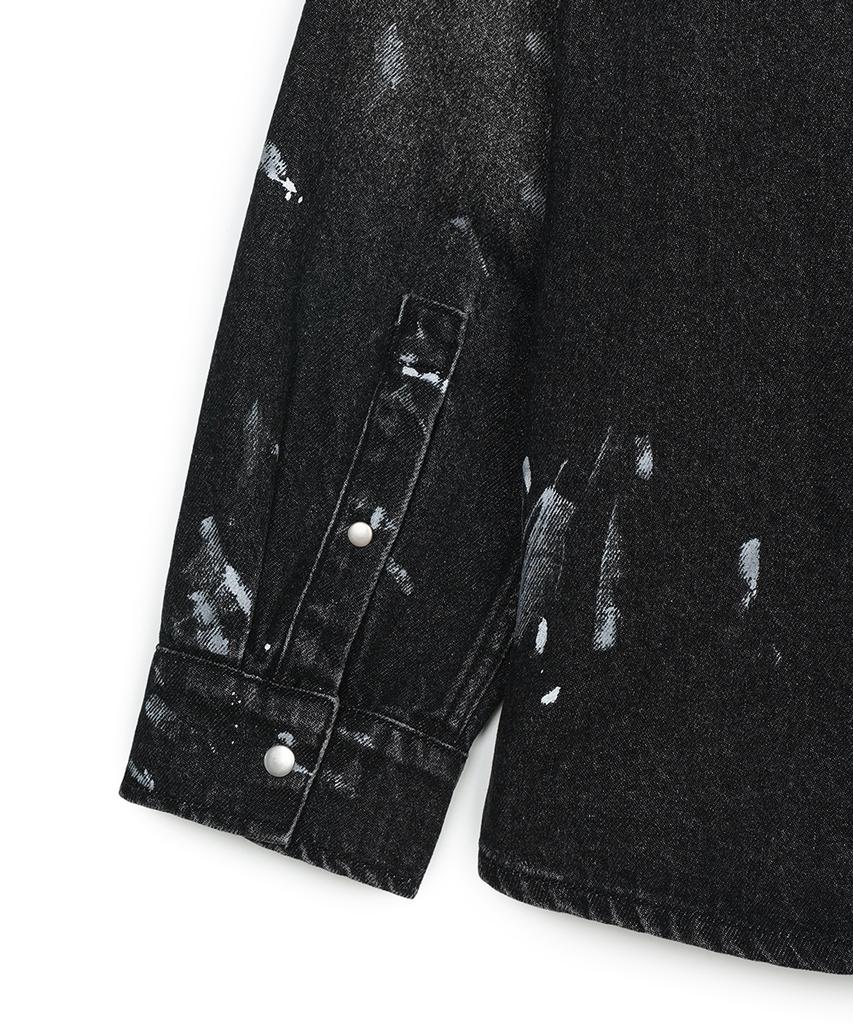 FDR Vintage Washed Pocket Denim Shirt Black