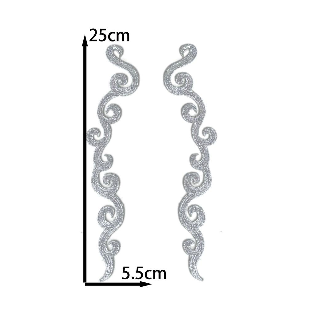 Gold And Silver Stage Decorative Pattern Ancient Clothing Ethnic Embroidery Applique Patch Drama Cloth Sticker Diy Handmade Clothing Accessories