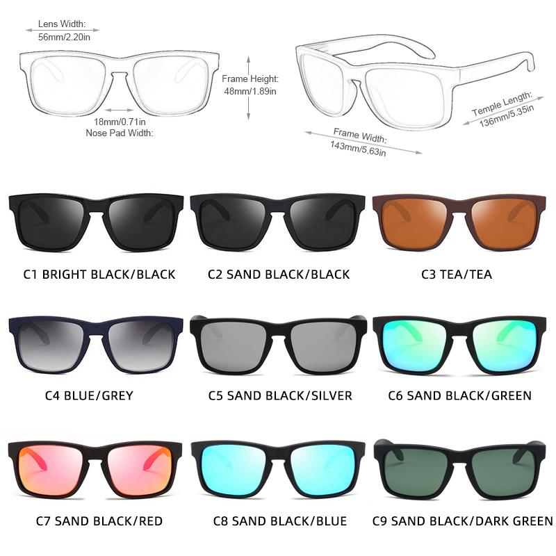 Classic Fashion Square Sunglasses Men Women Vintage Plastic UV400 Black Outdoor Sports Shades Stylish Unisex