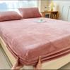 Pure Color Milk Velvet Winter Bedspread - Plush, Thick, Single Bed Sheet