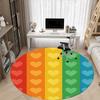 1pc Rainbow Hearts Office Round Area Rug, Indoor Mat Suitable ForOffice, Under Office Chairs Bedroom Living Room Home Decor, Room Decot264