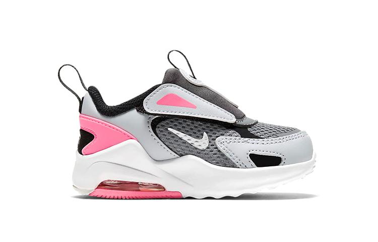 Nike Air Max Bolt Leichte Dämpfung Atmungsaktiv Niedrig geschnitten Kleinkinderschuhe Schwarz Grau Rosa Kleinkind und Kleinkind CW1629-003