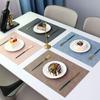 Nordic washable placemat waterproof anti-scalding and heat-insulating mat home high temperature resistant leather placemat spot