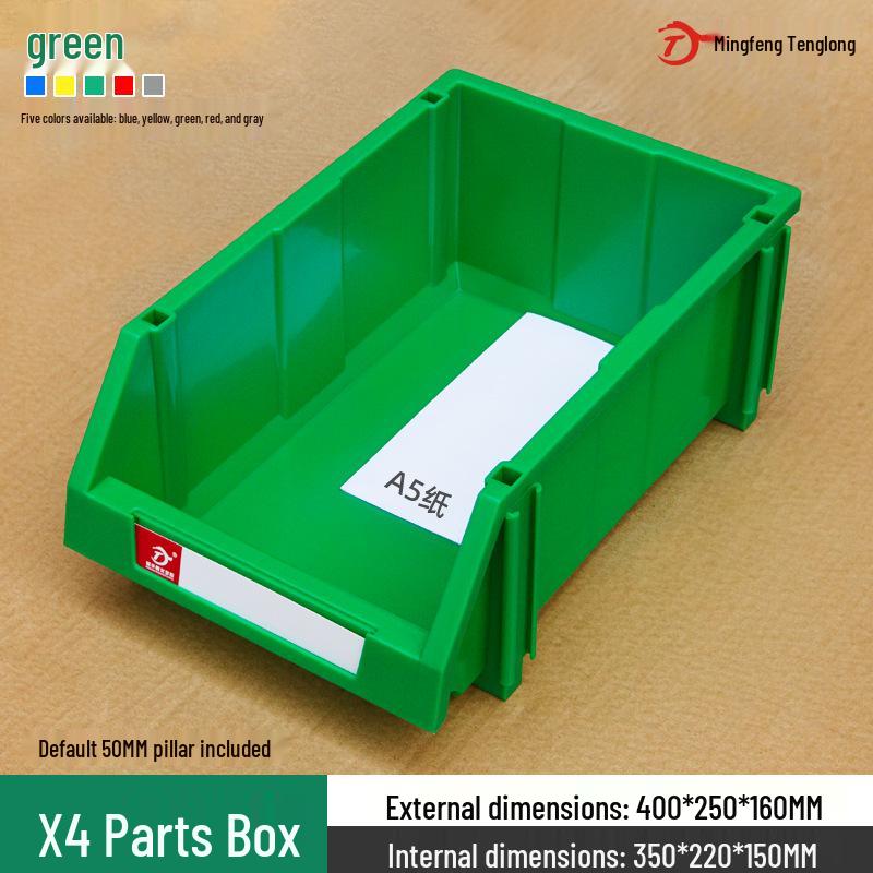 Angled Entry Heavy-Duty Plastic Storage and Organizer Box for Components and Hardware
