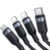 Universal 4-in-1 Charging Cable by Joyroom: USB-A to USB-C, Dual Lightning, Micro USB, 1.2m in Black
