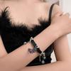 Beads Butterfly Bracelet Sweet Y2K Necklace Bracelet Fashion PU Leather Bracelet  Female