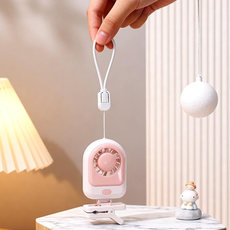 Summer New Style Mini Clip-on Portable Small Fan with Three-speed Settings and Detachable Blades - Student Handheld Electric Fan Fairie
