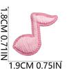 DIY handmade decorative cloth stickers colored digital stickers bag change dress up music note bow computer embroidery label3 pcs MOQ, mix styles