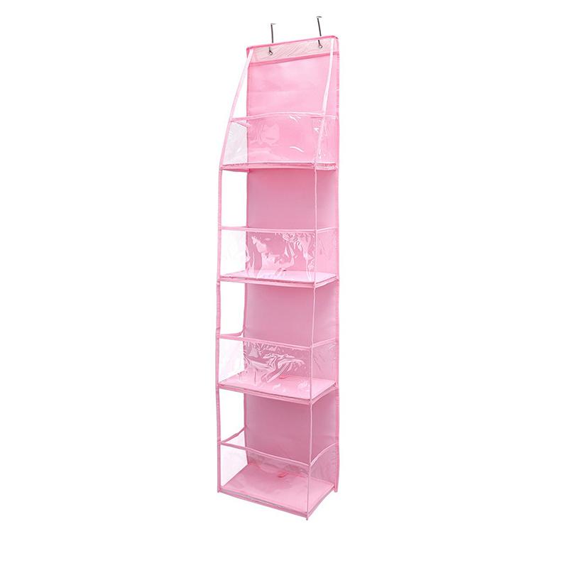 4 Lagen Graue PVC Hängende Aufbewahrungstasche Multifunktionale Stoff Aufbewahrungstasche Organizer Hinter der Tür 1 Stück