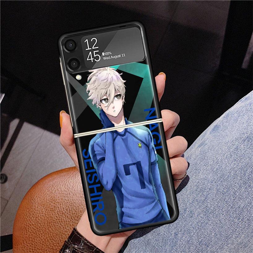 Heißes Anime Blue Lock Handyhülle Für Samsung Z Flip 7 6 5 4 3 Galaxy ZFlip7 ZFlip6 ZFlip5 ZFlip4 ZFlip3 5G Druck Hülle