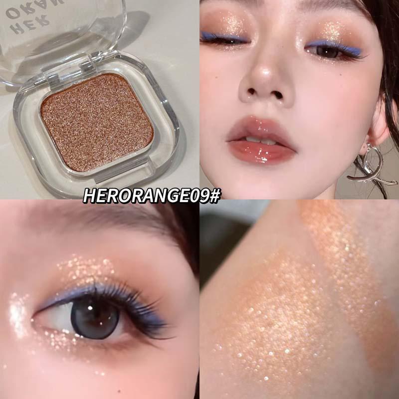 

HERORANGE Little White Flower Multi-use Eyeshadow Palette: Shimmer Glitter, Low Saturation Matte, Contouring & Under-eye Bag. 2g