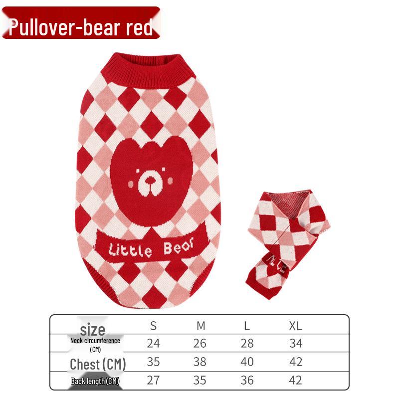 Caldo maglione invernale in maglia per animali domestici - Design a due zampe - Per cani e gatti di piccola taglia