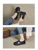 Fashion Cowhide Soft-soled Leather Mother Shoes, Middle-aged and Elderly Hollow Breathable Sandals, Anti-slip Women's Flat Shoes