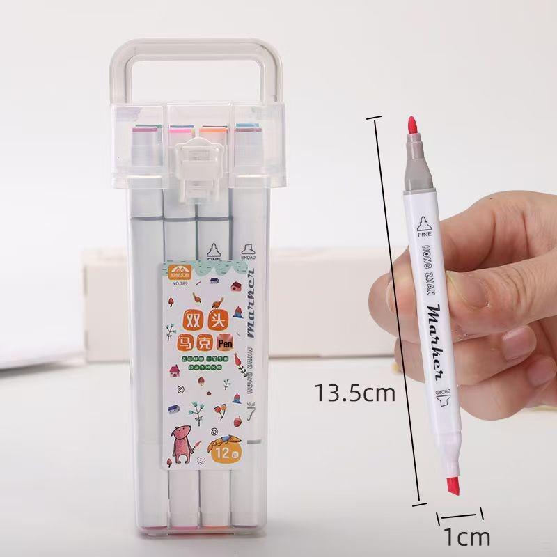

Washable Double-Ended Colorful Markers - 12/48 Colors for Student Art and Doodling.