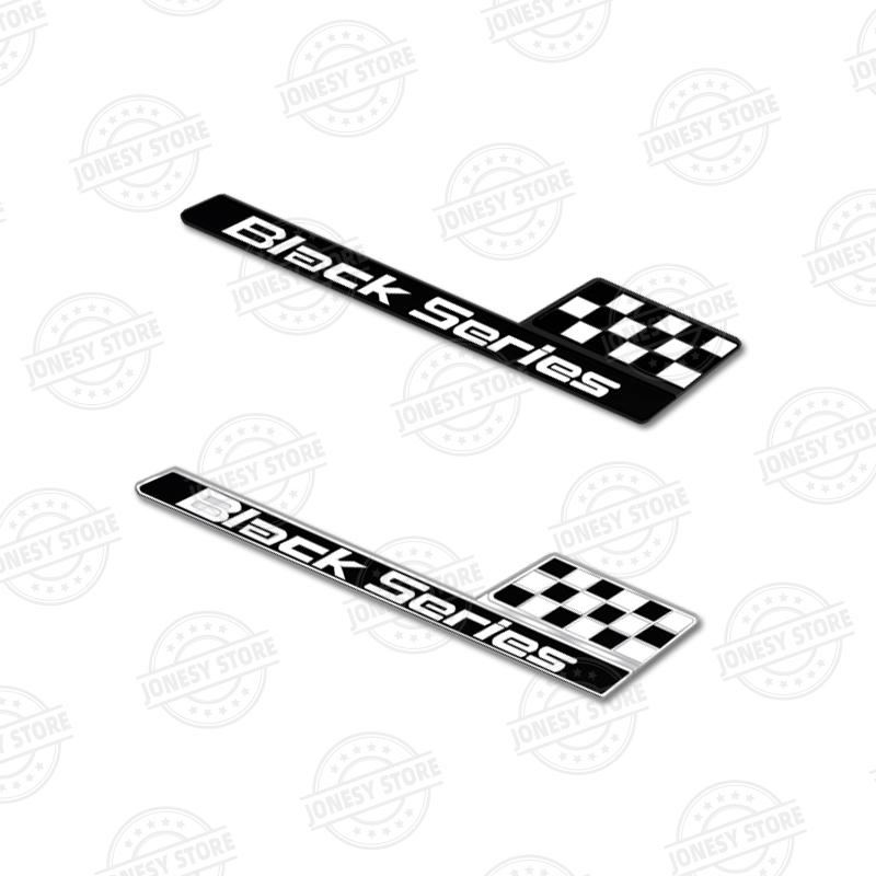 Auto Metal Black Series Logo 3D Badge Lettering Decals Trunk Sticker For W204 W205 W126 W176 W212 C63 E63 S63 Car Styling