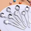 Stainless Steel Creative Long Handle Spoon Set - Mixing, Tea, Cake, Sugar, Dessert, Ice Cream, Cocktail Stirring, Coffee, Milkshake, Cold Drink - 4