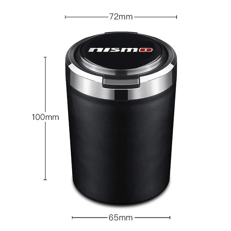 Car Ashtray with Lid Smell Proof Stainless Steel Blue Led Portable Ashtray Cup For Nismo Nissan Tiida Teana Skyline Juke X-trail