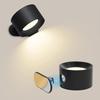 360° Magnetic Wall Lights Rotate LED Sconces USB Rechargeable Dimmable Touch Control Cordless Wall Mounted Reading Lamp