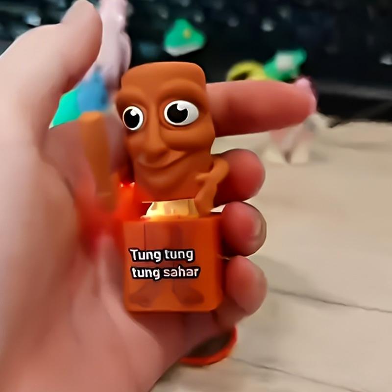 Tralalero Tralala Keychain Key Tungtungtung Pendant Sounds Glowing Fidget Toy Funny Bag Charms Trinket Ornament Kids Toys Gifts