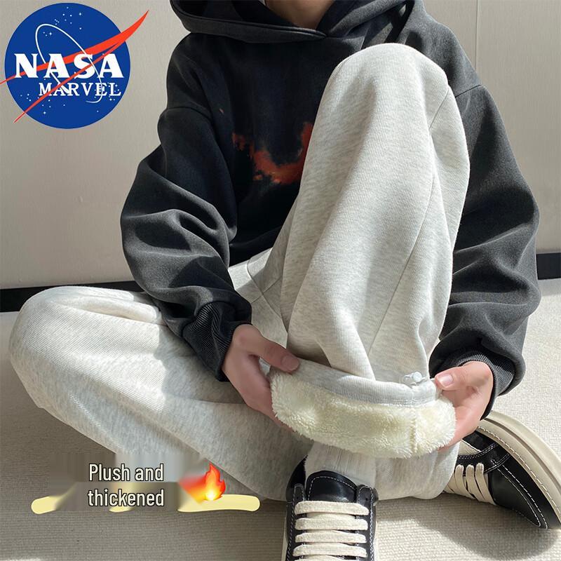

Men s NASA MARVEL Fleece-Lined Loose Straight-Leg Sweatpants 3XL