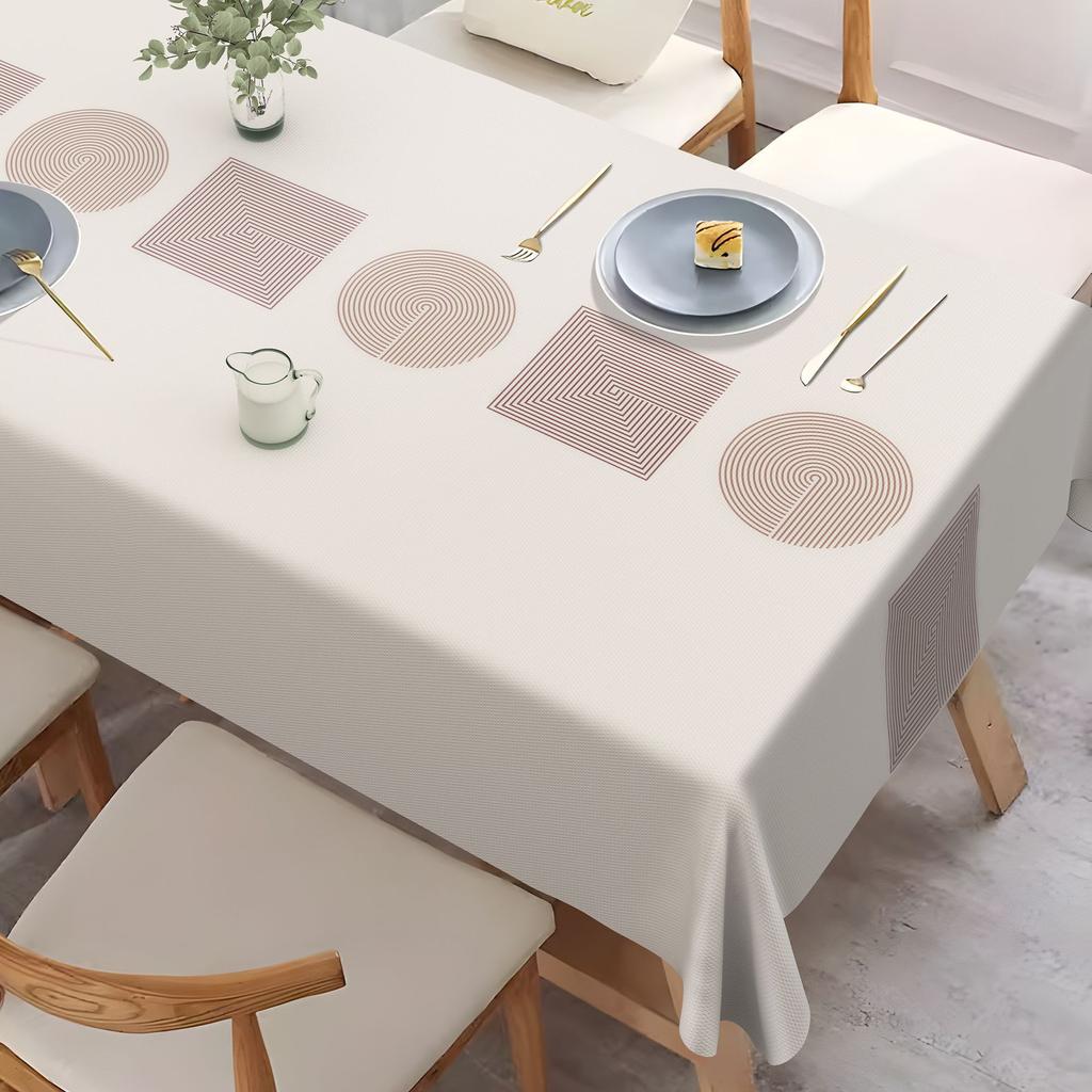 Home Tablecloth Modern Minimalist Printed Anti Scald Wash Free Table Mat Rectangular Insulated Coffee Table Cloth Restaurant Decorative Fabric