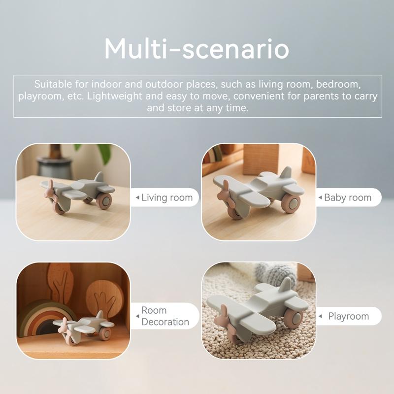 1pc Baby Aircraft Toys Food Grade Silicone Bus Truck Car Montessori Educational Toys Boy Girl Baby 0-12 Months Toy Newborn Gift