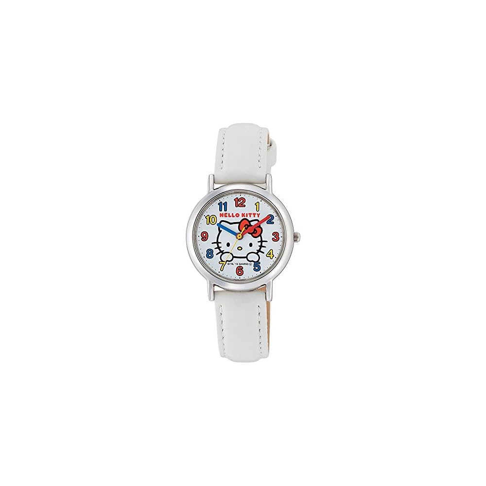 Citizen Q&Q Hello Kitty Analog Watch Waterproof Leather Strap Women s White