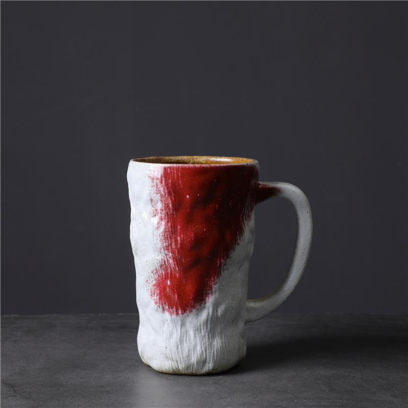 Large Capacity Ceramic Cup Large Creative Kiln Change Supply Water Cup Retro Coffee Cup