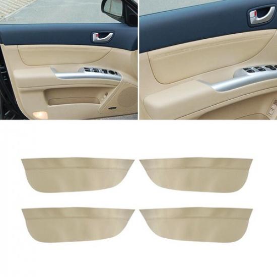 For 2005-2008 Hyundai Sonata 4*Door Panel Armrest Micro Leather Cover BEIGE/Tan