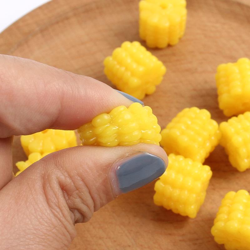 TPR Soft Rubber Simulation Grape & Corn Stress Relief Toy - Mini Fruit Squeeze Model