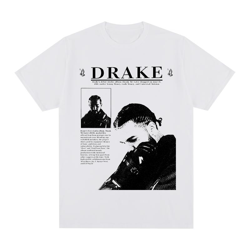 Drake Vintage Tshirt Pop Hip Hop Rapper Hot Rap Streetwear Fashion Cotton Unisex T Shirt New Tee Tshirt Womens Tops