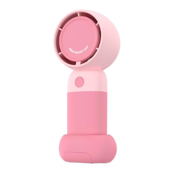 

Small Handheld Fan Quiet 3 Speed Adjustable USB Rechargeable Summer Cooling Fan Portable Travel Mini Personal Fan Phone Holder розовый