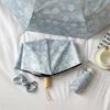 Floral Three-Fold Sun & Rain Umbrella
