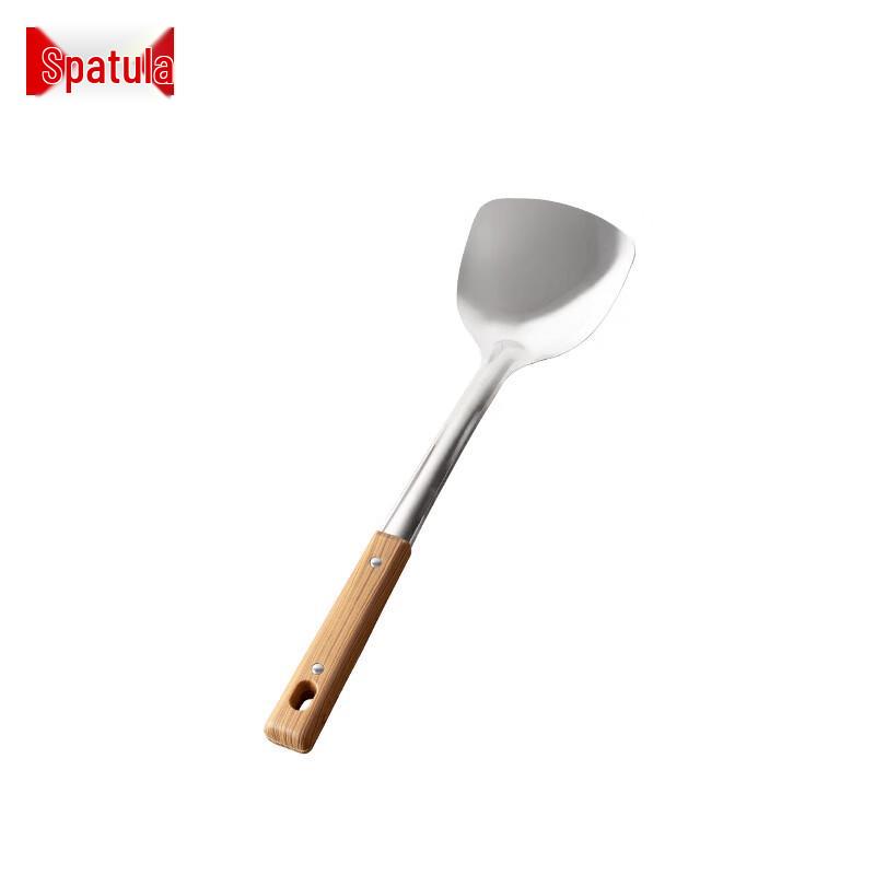 ZISIZ Stainless Steel Wood Grain Handle 10-Piece Spatula Set