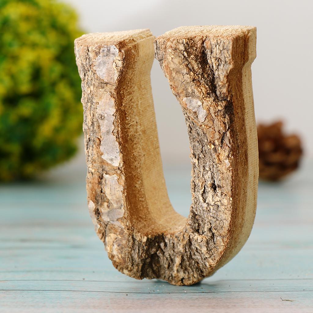 Handcraved Drevené písmená Čísla dverí Abeceda Písmeno Plávajúce meno