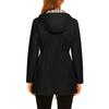 Womens Raincoats With Hood  Lightweight Outdoor Hooded Waterproof Windbreaker Solid Trench Coat Jacket Plus Size
