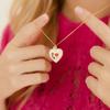 Gold-plated Heart-shaped Necklace Adjustable Pendant Necklaces Photo Album Necklace  Jewelry Gifts