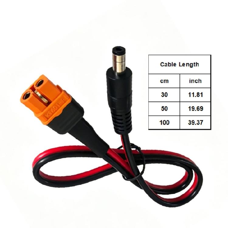 14AWG XT60I Female to DC5521 Male Extension Cord Wire Charging Adapter Cable for Energy Transfer Efficiently