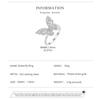 WOSTU 925 Sterling Silver Butterfly Ring Shining Ring Cubic ZirconiaAnniversary Gifts for Women Girl Fine Jewelry