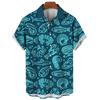 Hawaiian Shirts for Men Casual Tees Sea Life Pattern Short Sleeve Top Summer Fashion Shirt  Octopus Print T-Shirt Men's Clothing