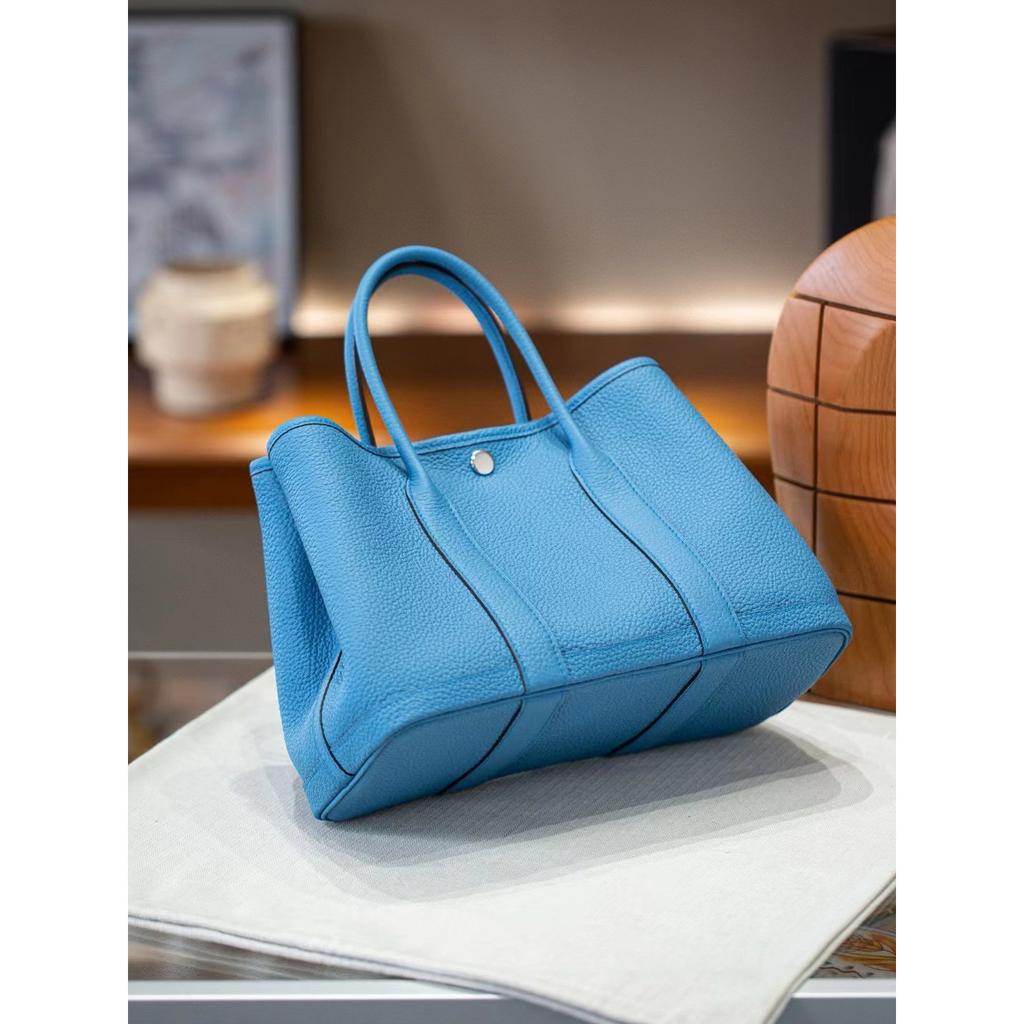 25 Years of New Garden Bag, First-layer Cowhide Tote Bag, Large-capacity Shopping Bag, Versatile Commuter Handheld Women's Bag