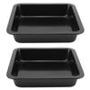 2Pcs  ‑Shaped Non‑Stick Cheese Cake Pizza Mold Tray Bakeware Kitchen Baking Tools(Black )