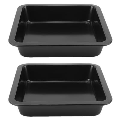 2Pcs ‑Shaped Non‑Stick Cheese Cake Pizza Mold Tray Bakeware Kitchen Baking Tools(Black )