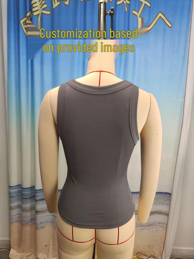 2026 Women's Slim-Fit V-Neck Ribbed Sleeveless Casual Top